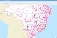 Mapa de localização dos pontos de pesagem nas rodovias federais